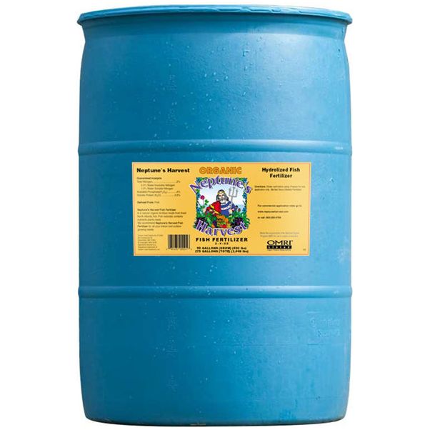 Neptune's Harvest Organic Fish & Seaweed Blend 55 Gallon Drum Organic Fertilizer