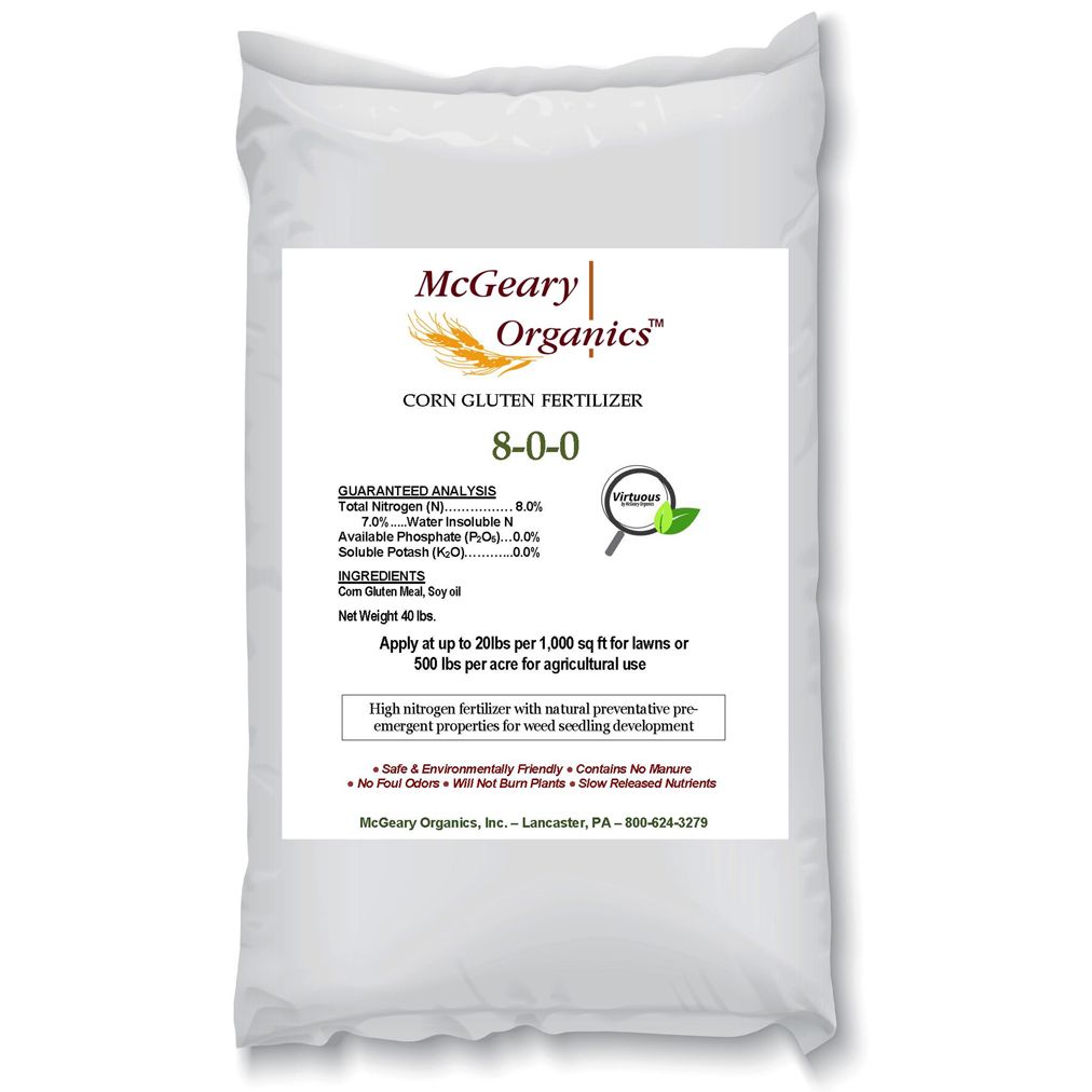 McGeary Corn Gluten 8-0-0 Organic Weed Killer Label