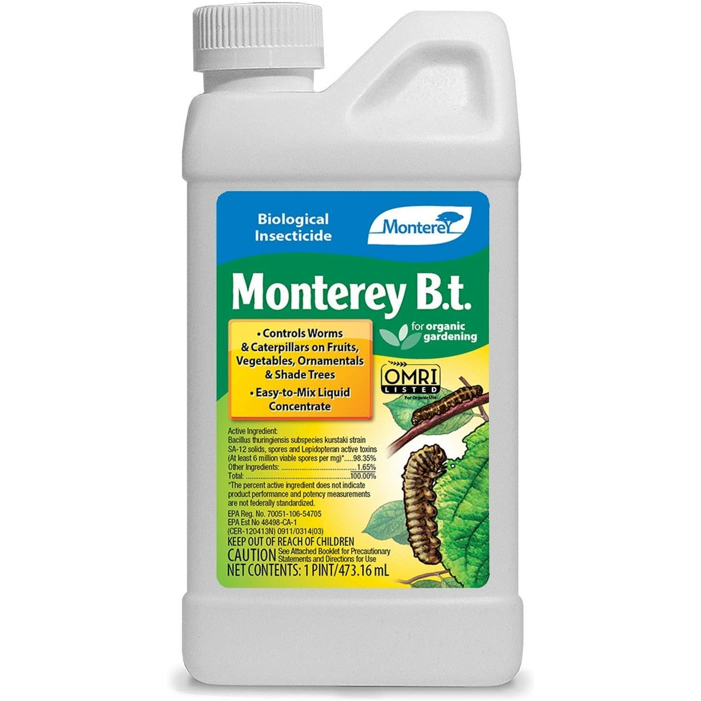 Monterey B.t. Biological Insecticide Caterpillar Insect Control Monterey