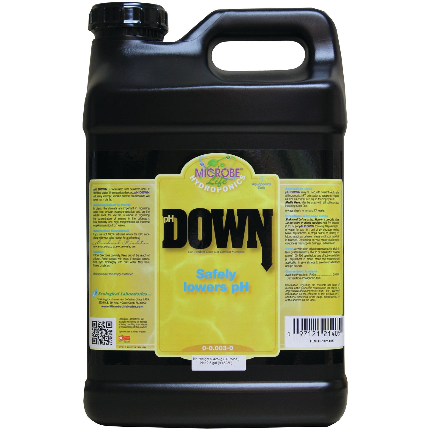 Microbe Life Hydroponics pH Down 2.5 Gallons