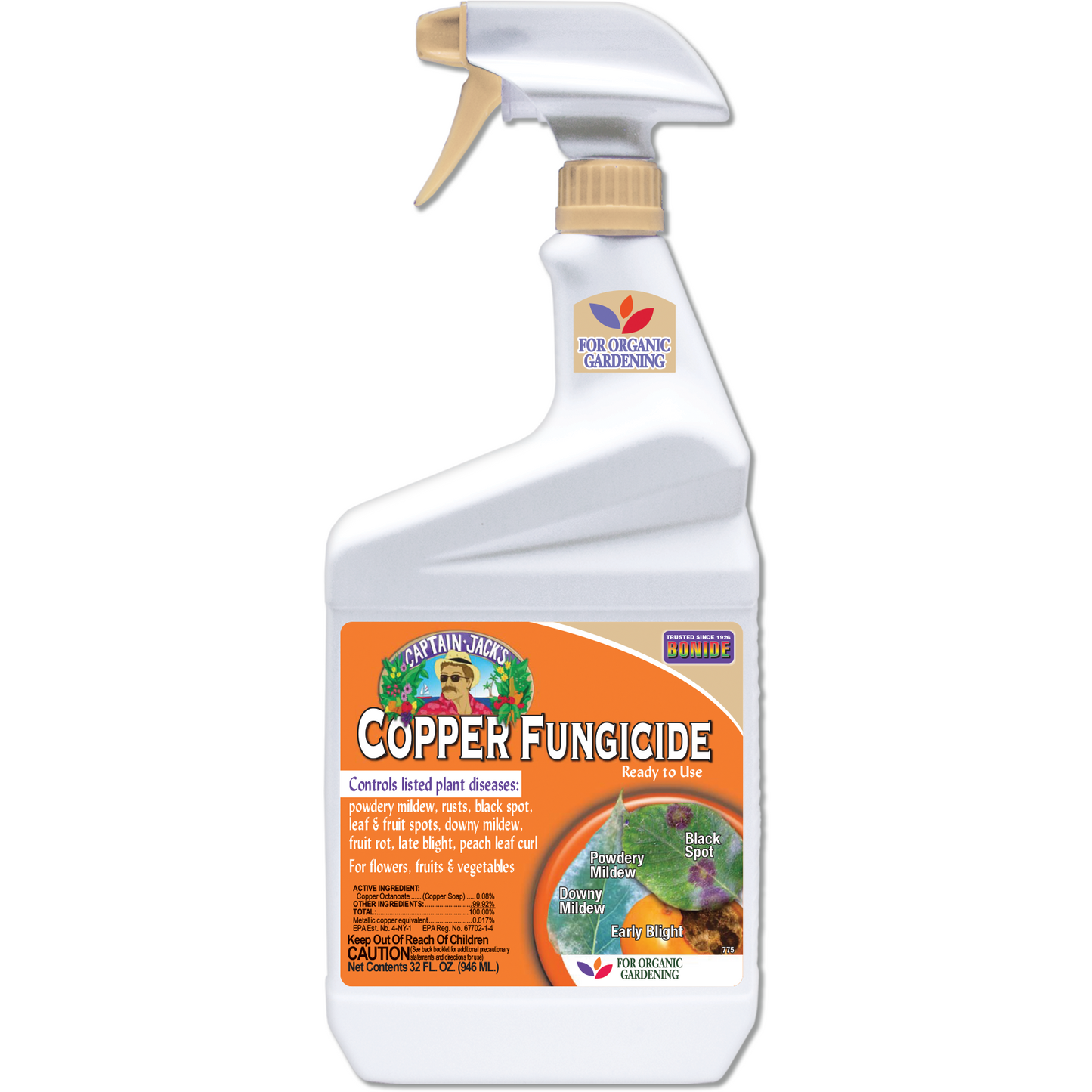 Bonide Captain Jacks' Copper Fungicide 1 Quart Ready To Use RTU