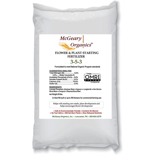 McGeary Organics 3-5-3 Flower & Plant Starter Organic Fertilizer GrowItNaturally.com