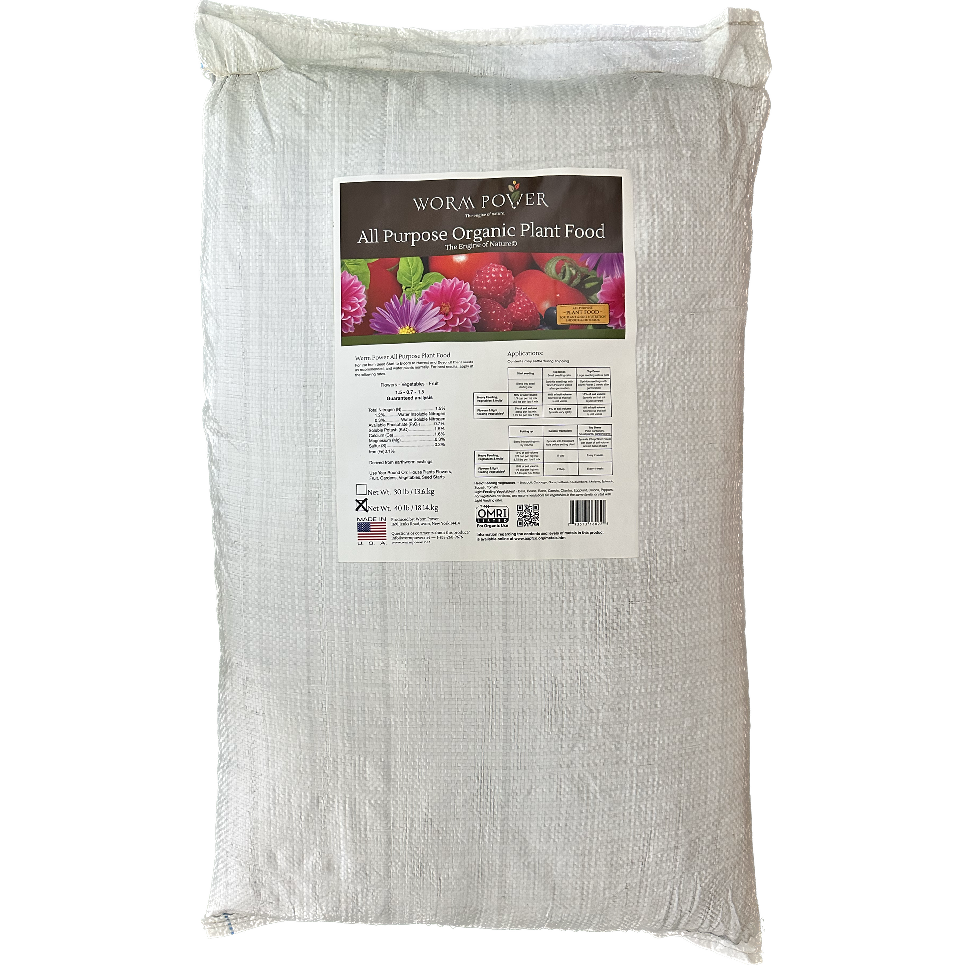 Worm Power Organic Worm Castings Vermicompost Bulk