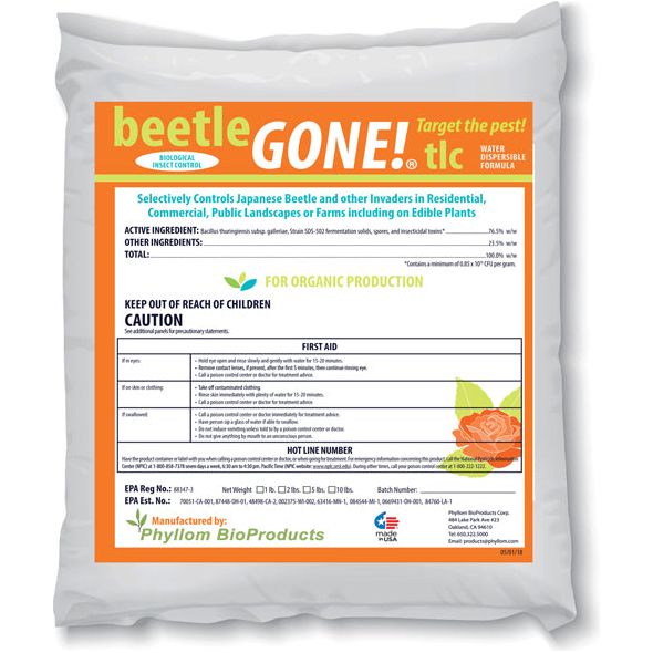 beetleGONE! organic Japanese Asiatic Oriental beetle control