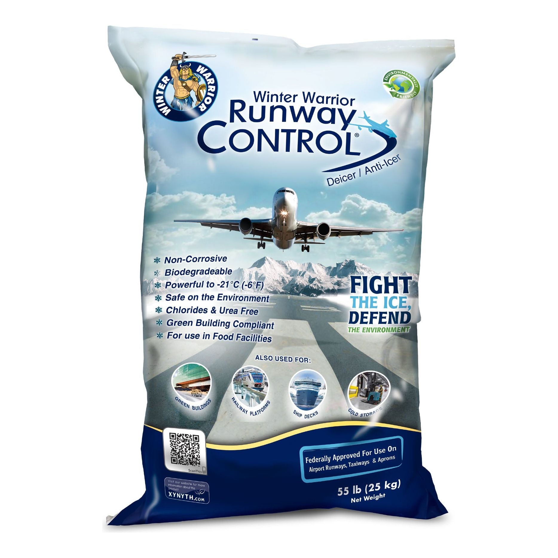 Xynyth Winter Warrior Runway Control Airport Ice Melter 55 lb. Bag
